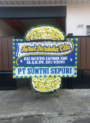 Papan Bunga Duka di Tanjung Palas Timur